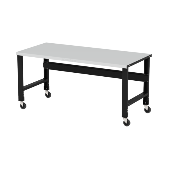 Borroughs Adjustable Height Stainless Steel Top Workbench With Caster Kit WB265SS-EC-040